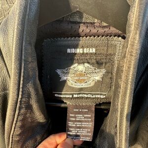 Harley-Davidson Black Genuine Leather Bomber Jacket